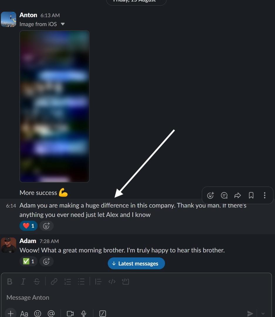 DM setting results screenshot