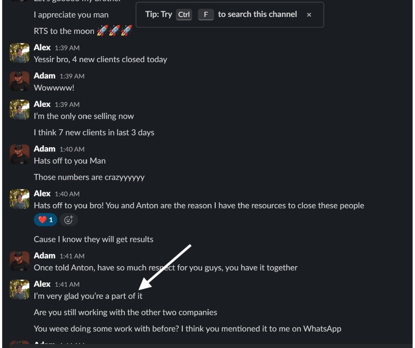 DM setting results screenshot